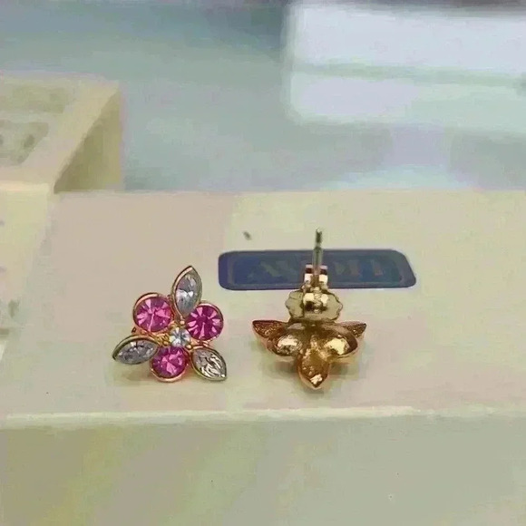 Avon vintage simulated Ruby necklace earrings set front 80s Gold tone with rubie - Picture 7 of 17